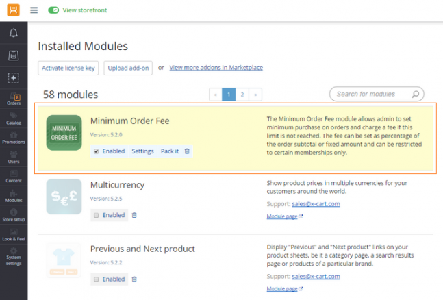 Minimum Order Fee