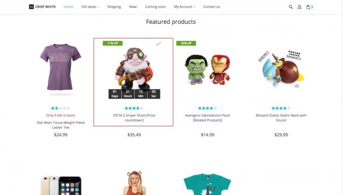 Price countdown