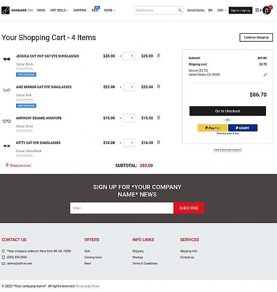 Sunglass Pro - online store to sell glasses, sunglass, eyewear
